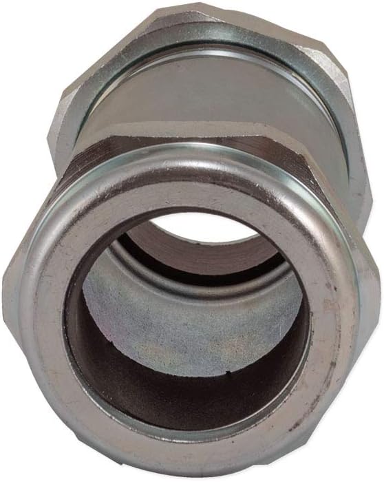 Eastman 5 Inch Long Pattern Compression Coupling, 1-1/2 Inch IPS, Galvanized Steel, EZ-20570