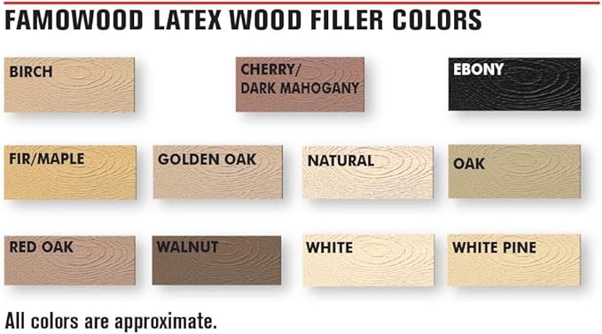 FamoWood 40022126 Latex Wood Filler - Pint, Natural 24 Oz. | Pack of 2