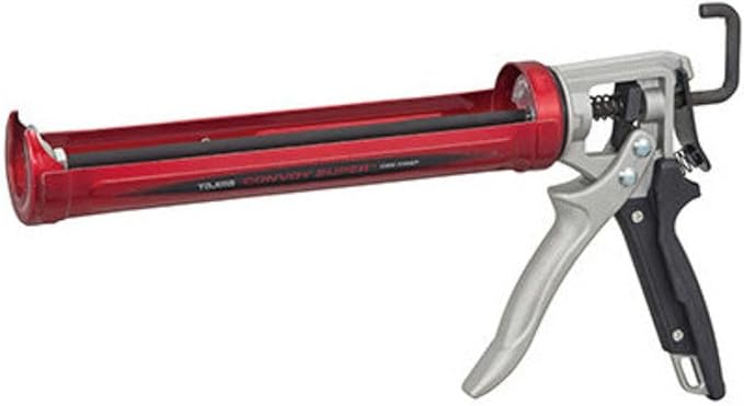 TAJIMA Caulk Gun - 1/10 Gallon (10 oz) Convoy Super Caulking Tool with Rotating Cradle & Auto Flow Stop - CNV-100SP
