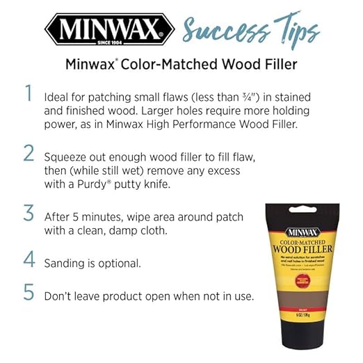 Minwax Color-Matched Wood Filler, Walnut, 6 oz