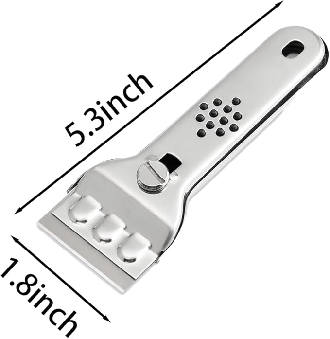 Cooktop Scraper,Multi-Purpose Scraper Cleaning Tool,Razor Holder for Cleaning Glass Cooktop, Window, Decals, Stickers, Label, Caulk, Adhesive, Paint Glue Removal