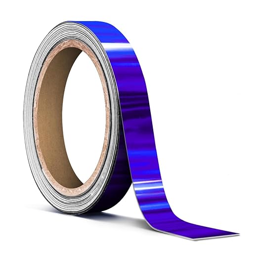 VViViD Holographic Blue Chrome Pinstripe Vinyl Tape Roll (¼” x 25ft)