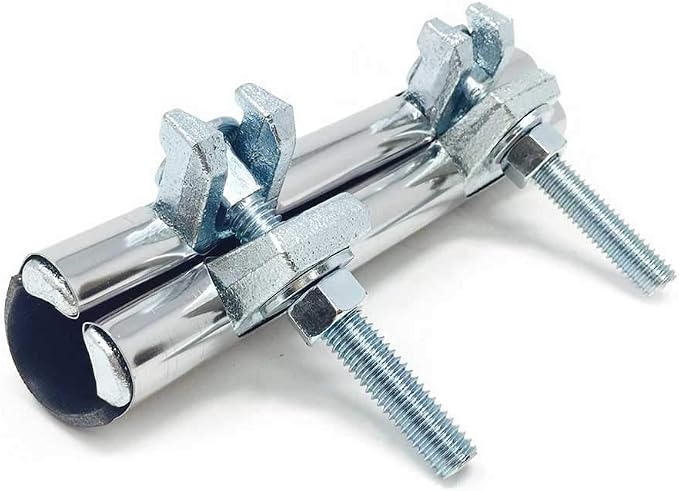 5244342 3/4 Inch X 6 Inch Stainless Steel Pipe Repair Clamp - Double Bolt