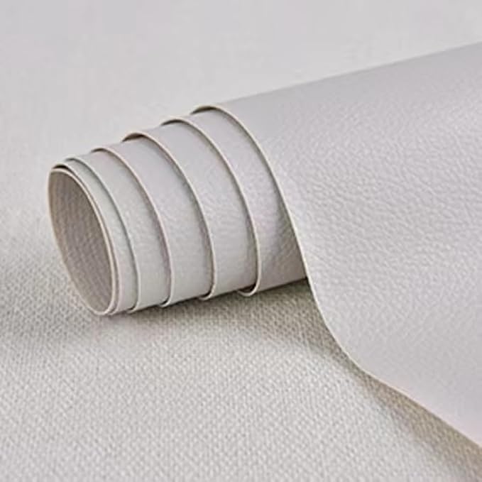 Self Adhesive Leather Repair Patch,Leather Repair Patch Tape Kit,Vinyl Repair Patches Waterproof for Couches,Furniture,Kitchen Cabinets,Car Seats (Light Grey,11.81"×53.94")