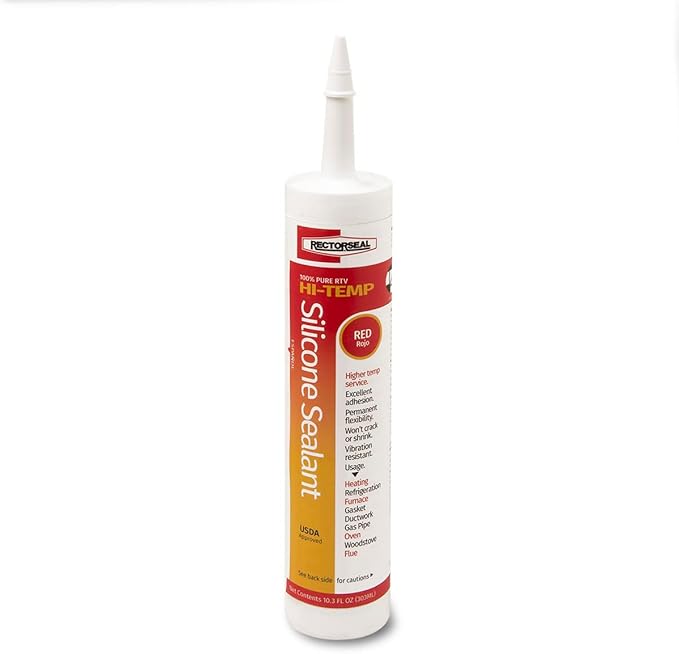 Rectorseal 57500 10.1-Ounce Hi-Temp 100-Percent Rtv Silicone Sealant, 24-Piece