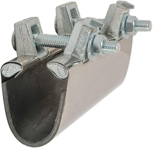 Eastman 6 Inch Pipe Repair Clamp, 1-1/2 Inch IPS Connection, Stainless Steel, 45197