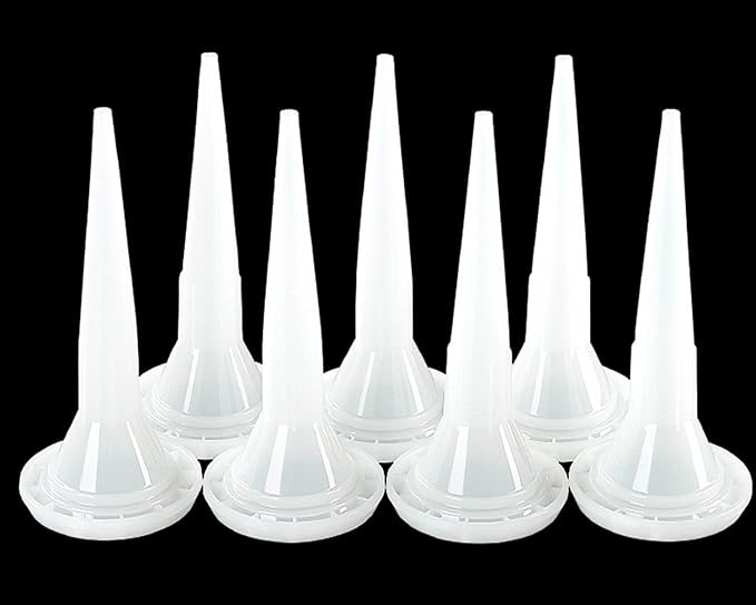 25-Pack Caulking Nozzle for Sausage Caulking Gun，Reusable Caulk Nozzle