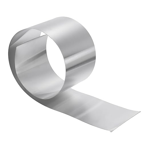 uxcell Aluminum Flashing Roll, 5in x 3.3ft Metal Roof Panels 1mm Waterproof Aluminum Sheet Roll for House Repair, Roof Flashing, Sealing Windows Doors, DIY Projects