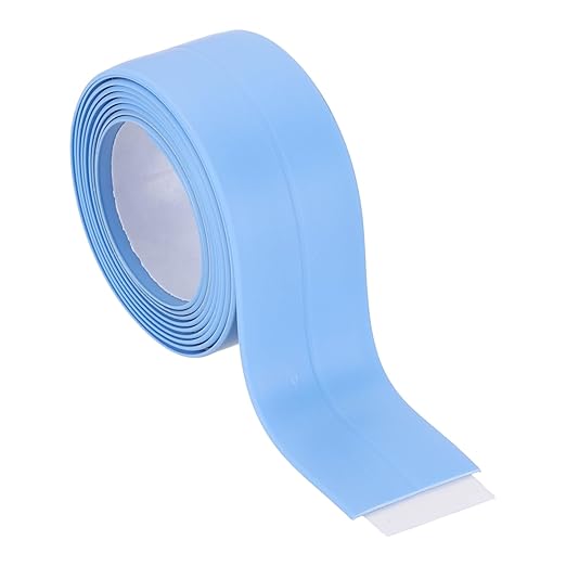 PATIKIL 1" x 3.3 ft Caulk Tape, Caulk Strips PVC Self Adhesive Caulking Tape Waterproof Edge Protectors for Bathroom Accessories Kitchen Countertop, Blue