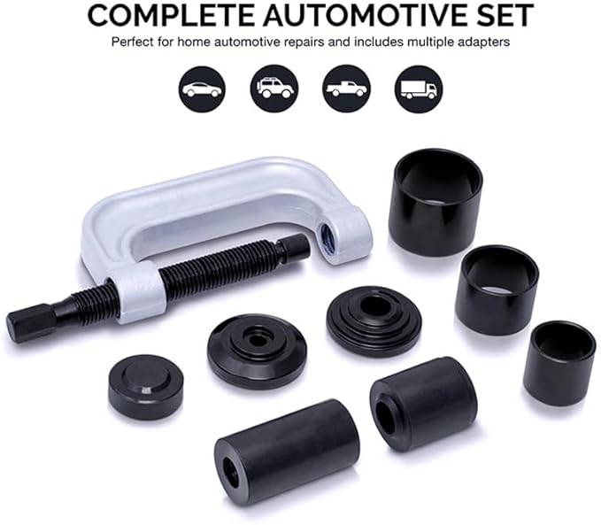 Ball Joint Removal Tool Kit,10PC Ball Joint Press Kit for Most 2WD 4WD Cars and Light Trucks(Red)