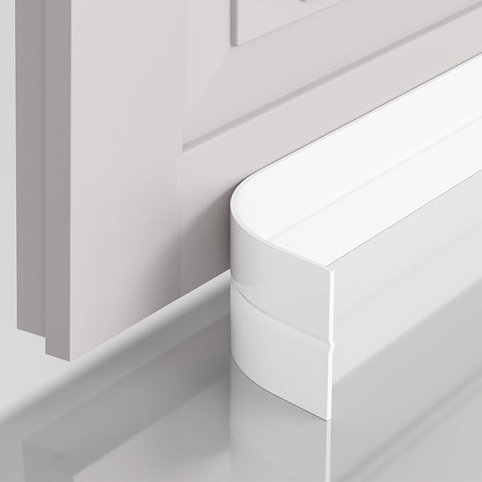 20ft Shower Door Seal Strip, Silicone Door Frame Sealing Strip for Glass Doors, 2 Inch Wide Bottom & Side Gap Filler