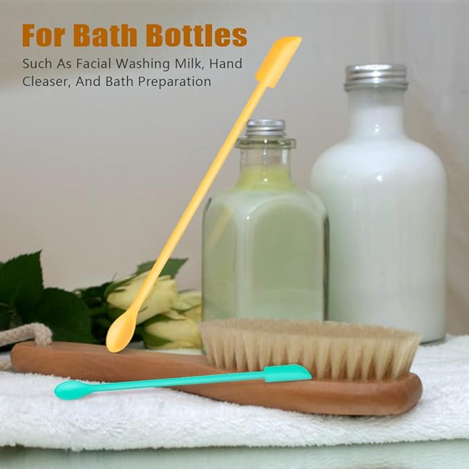 Silicone Spatula Set (9Pcs) - Mini Scraper Tool for Beauty & Food -Reach Every Last Drop - Multi-Size Spatulas for Makeup Jars, Lotion Bottles & Kitchen Containers (Color #4)