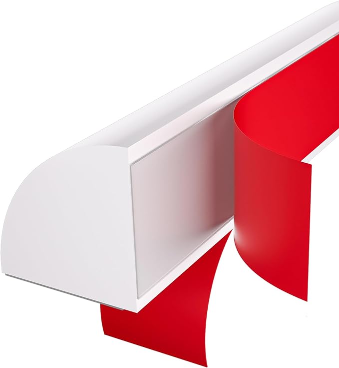 Flexible Quarter Round Molding, Mini Peel and Stick Rubber Trim Molding for Wall Edge Floor Corner,Staircase Cabinet Tub Edge (White, 78Inch)