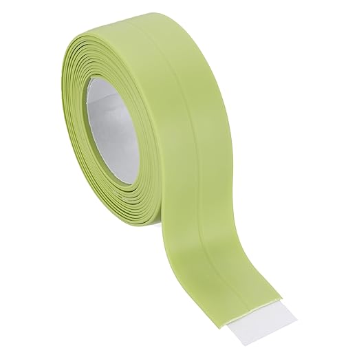 PATIKIL 1" x 6.6 ft Caulk Tape, Caulk Strips PVC Self Adhesive Caulking Tape Waterproof Edge Protectors for Bathroom Accessories Kitchen Countertop, Green