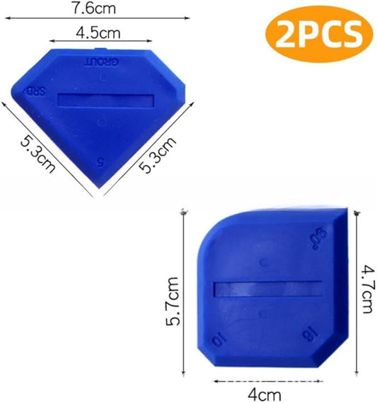 2 Pcs Silicone Caulking Tools, Sealant Grout Finishing Kit for Bathroom & Kitchen, Caulk Smoothing Tool Set, Grout Tool for Tile Sealing