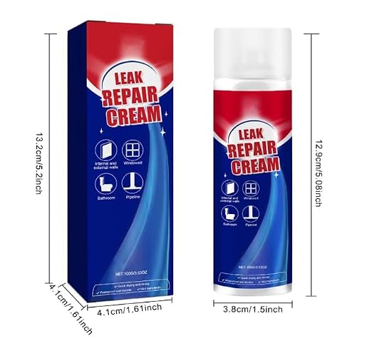Leak Sealant Spray, Leak Repair Waterproof Sealant Sprays with Brush, Multi-Surface Leakrepair Indoor and Outdoor Waterproof Coating, Fast Drying, Easy to Apply