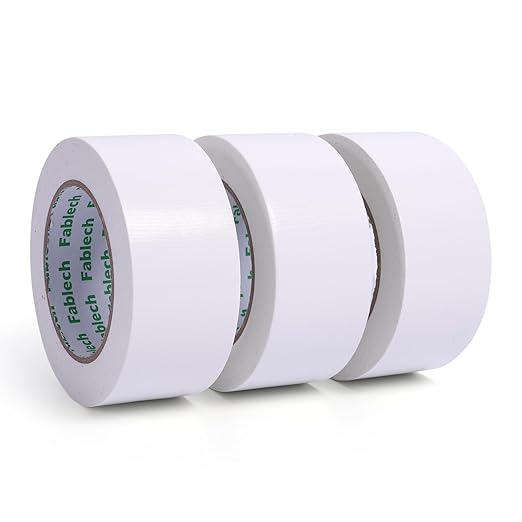 3 Pack Heavy Duty Duct Tape, 9 Mil Thickness, 2 Inch x 30 Yards, Waterproof Strong Adhesive, Flexible, Tear by Hand, Multi-Use for Home Repairs, DIY, Indoor Outdoor (White)
