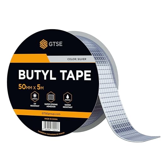 GTSE 1 Roll Butyl Aluminum Foil Tape, 2" x 16ft – Waterproof Tape for Leaks, Sealing, Roof Sealant, and Outdoor Repairs – Durable, Weatherproof, and Leak-Proof Solution