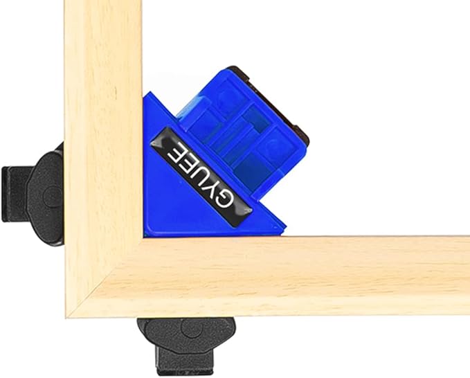 90 Degree Angle Clamps, Woodworking Corner Clip, Right Angle Clip Fixer, Set of 4 Clamp Tool with Adjustable Hand Tools (Blue4)