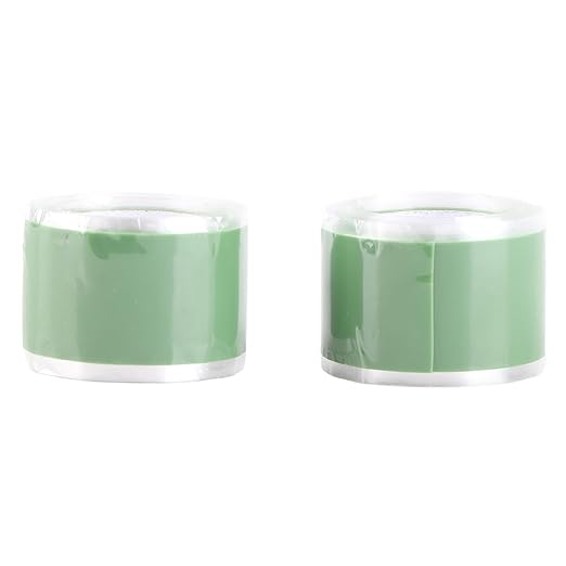 Self Fusing Silicone Tape High Temperature Adhesive Tape for Plumbing Repairs Hose Leak Fixing 2 Rolls 1.5m x 2.5cm (Green)