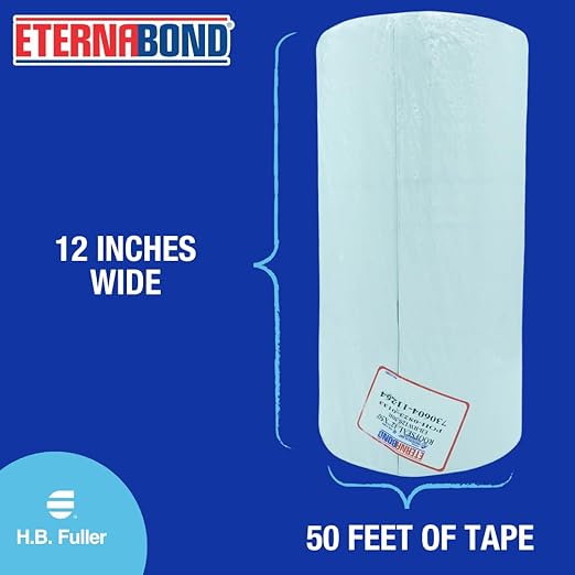 EternaBond RoofSeal White 12" x50' MicroSealant UV Stable RV Roof Seal Repair Tape | 35 mil Total Thickness - EB-RW120-50R - One-Step Durable, Waterproof and Airtight Sealant