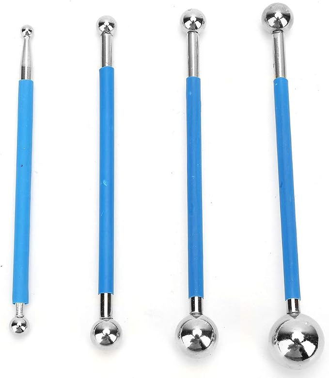 4Pcs Caulk Finishing Tool, Double Steel Caulk Smoothing Tool, 8 Different Sizes Caulking Tools Finishing, Exquisite Caulking Grout Applicator Tools for Ceramic Floor Decor