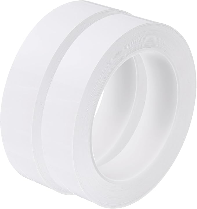 HARFINGTON 2Pcs Floor Tiles White Foil Lines Metallic Mirror Tape 0.98" x82 Ft Ft Self Adhesive Decor Floor Wall Seam Sticker Waterproof Gap Sealing Tape for Kitchen Bathroom Cabinet