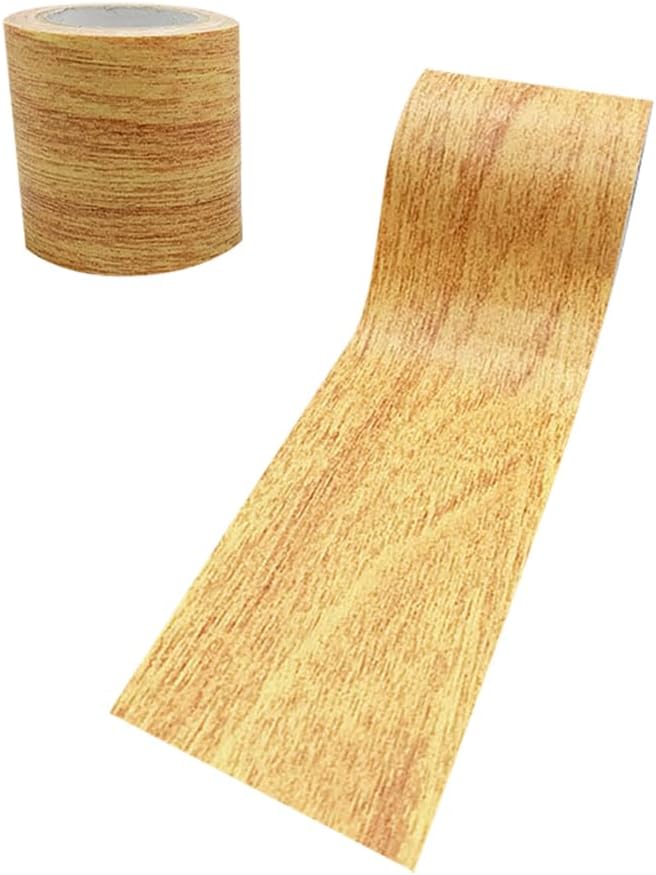 2.2 Inch Wood Grain Repair Tape Door Floor Patch Tape Wallpaper Border Tape Furniture Chair Repair Tape Wood Color Duct Tape Handicraft DIY Tape Golden