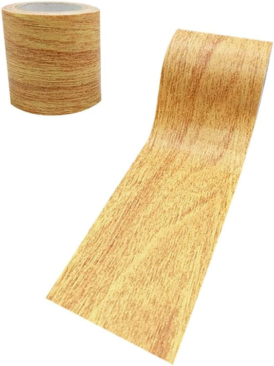 2.2 Inch Wood Grain Repair Tape Door Floor Patch Tape Wallpaper Border Tape Furniture Chair Repair Tape Wood Color Duct Tape Handicraft DIY Tape Golden