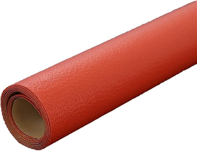 Orange Leather Repair Patch, 53.9 x 19.6 Inch Self Adhesive Leather Repair Tape, Large Vinyl Leather Repair Kit for Furniture, Car Seats, Sofats, Couch, Office Chair