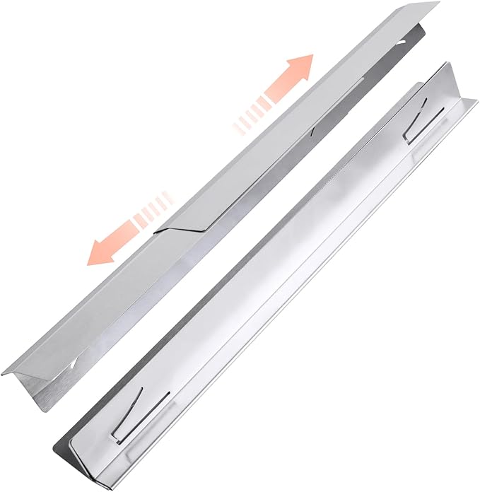 2025 Upgrade 2*Extendable Stove Gap Covers Stainless Steel +2*Gap Brushes,T Stove Counter Gap Cover,Oven Guards For Sides,Oven Gap Filler, Heat Resistant Stove Cover Guards Length 13.8" to 27.5",0.79"