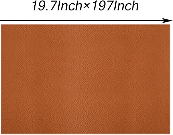 Faux Leather Repair Patch 19.7 × 197In,White Self - Adhesive Leather Repair, 2.5MM Thick Upholstery Leather for Upholstery Crafts, DIY Sewing, Sofas, Furniture, Car Seats, Chairs(1Pcs)