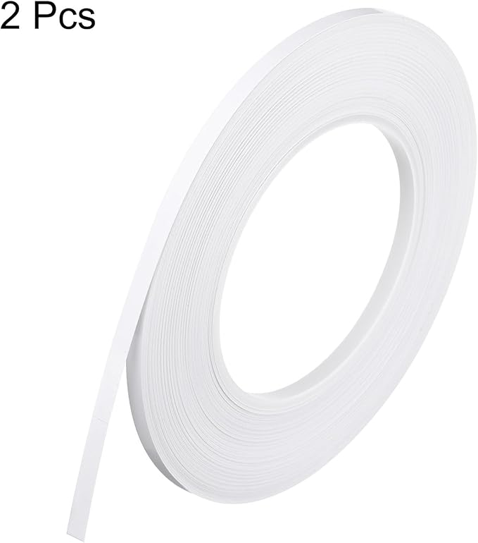 HARFINGTON 2Pcs Floor Tiles White Foil Lines Metallic Mirror Tape 0.2" x164 Ft Self Adhesive Decor Floor Wall Seam Sticker Waterproof Gap Sealing Tape for Kitchen Bathroom Cabinet
