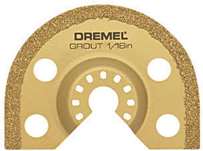 Dremel MM501-1/16-Inch Oscillating Multitool Blade for Grout Removal, Fast Cutting Carbide Accessory - Universal Quick- Fit Interface Fits Bosch, Makita, Milwaukee, and Rockwell