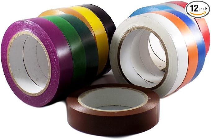 GGR Supplies T.R.U. CVT-536 Rainbow Vinyl Pinstriping Dance Floor Tape: 1/2 in. Wide x 36 yds. Several Colors