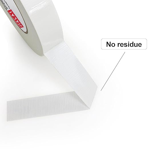 JIALAI HOME Industrial Grade White Duct Tape, 1 inch x 60 yds, HeavyDuty, Flexible, No Residue, All-Weather Waterproof Tape, UV Resistant for Crafts & Home Improvement