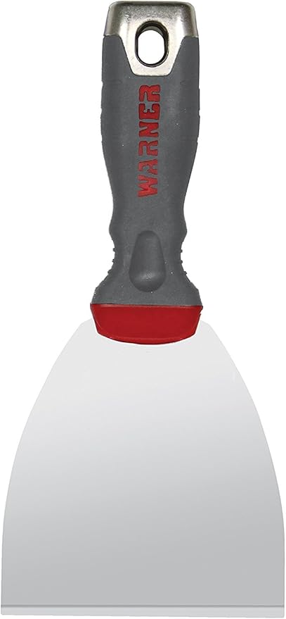 Warner 4" ProGrip Stiff Broad Knife, Stainless Steel with Hammer Cap, 90667
