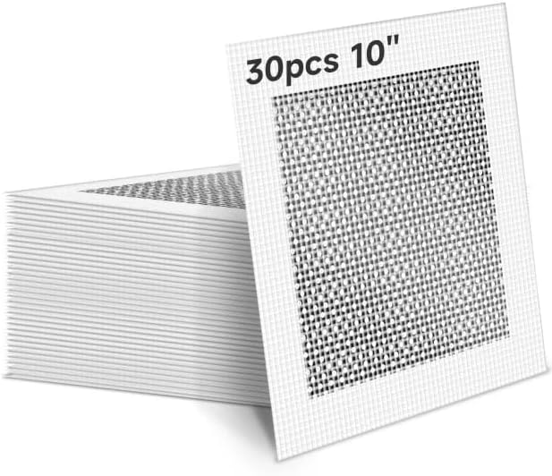 30Pcs 10 Inch Large Drywall Patch, Wall Repair Patches, Self-Adhesive Fiberglass Repair Kit Dry Wall Hole Repair Patch for Aluminum Metal Sheetrock Ceiling (10"x 10")