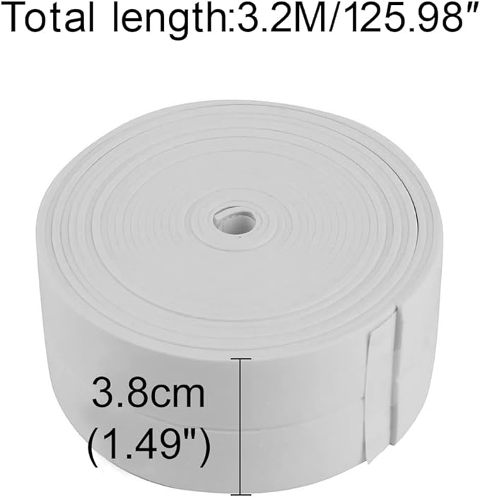 Caulk Strip Tape, Waterproof Dustproof PVC Self Adhesive Caulking Sealing Tape for Kitchen Sink Toilet Bathroom Shower Bathtub Wall(0.86" x6.56',Brown)