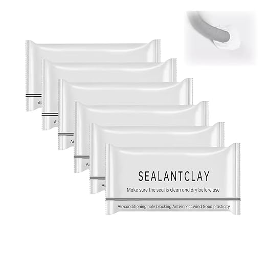 Waterproof Sealant Mastic,Repair Sealing Clay,Quick Mending Mud for Drain Connection,for Holes and Gaps Wall Filler,Air Conditioning Hole Waterproof Seal Putty(6pcs)