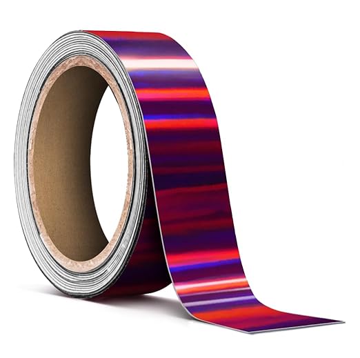 VViViD Holographic Purple Chrome Pinstripe Vinyl Tape Roll (1” x 25ft)