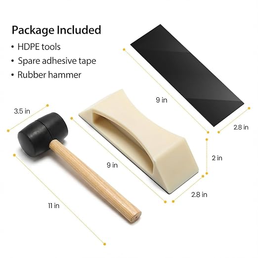 Floor Gap Fixer Tool – Easy Plank Grabber with Mallet & Washable Pads, Quick Flooring Tools for Laminate, Vinyl & Hardwood Repair at Home-White