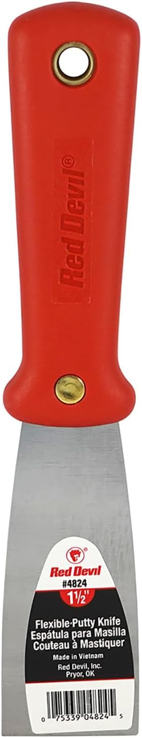 Red Devil 4824 1-1/2" Flex Putty Knife , Black