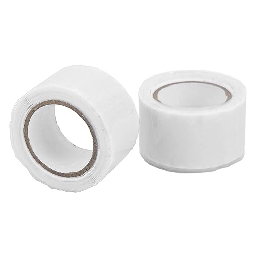 Self Fusing Silicone Tape High Temperature Adhesive Tape for Plumbing Repairs Hose Leak Fixing 2 Rolls 1.5m x 2.5cm (White)