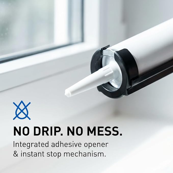 Heavy Duty Caulking Gun | 18V Cordless Drive | 10oz Cartridges 300ml | Compatible with M18 Battery | Tool Only | No Drip Professional Calking for Painters, DIYers