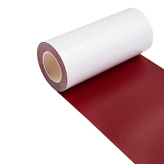 Leather Repair Patch Tape Burgundy Dull-Red 3 x 60 inch Self Adhesive Leather Repair Tape for Furniture, Car Seats, Couch, Sofa, Office Chair, Vinyl Repair Kit
