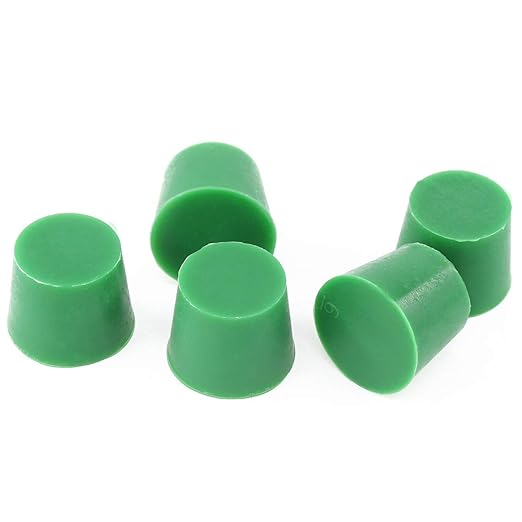 Hilitchi Silicone Rubber Plug Kit Tapered Stopper Silicone Plugs for Powder Coating Painting Anodizing Plating Vacuum Test Plugging Hydraulic Fuel and Oil Lines (Large Green-10 Pcs, 1 1/16”×1 1/4”)