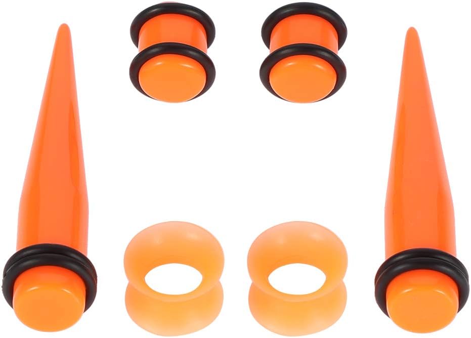 JieyueJewelry 50/54 Pieces Ear Stretching Kit 14G-00G Acrylic Tapers and Plugs + Silicone Tunnels - Ear Gauges Expander Set Body Piercing Jewelry