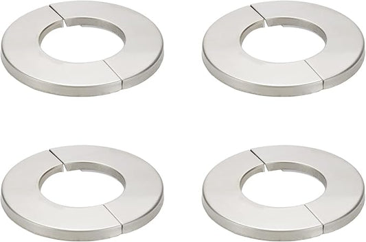 Wall Split Flange, Stainless Steel Round Escutcheon Plate for 1.33"/34mm Diameter Pipe, Pack of 4