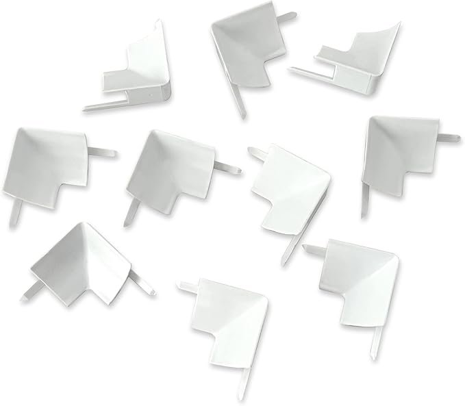 InstaTrim Inside Corners - 10 White 3/4" Wide Caulk Strip Inside Corner Pieces - Trim for Inside Corners - Paintable